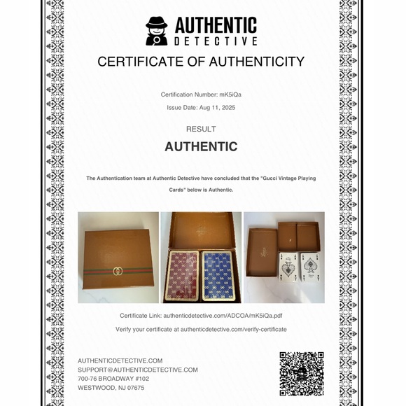 BUYERS CHOICE BLUE FACE CARD VINTAGE GUCCI PLAYING CARD NEW - Picture 6 of 6